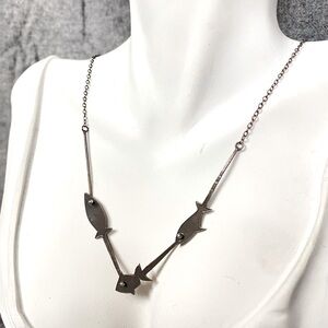 One of a kind Silver Fish Necklace - custom made 18”